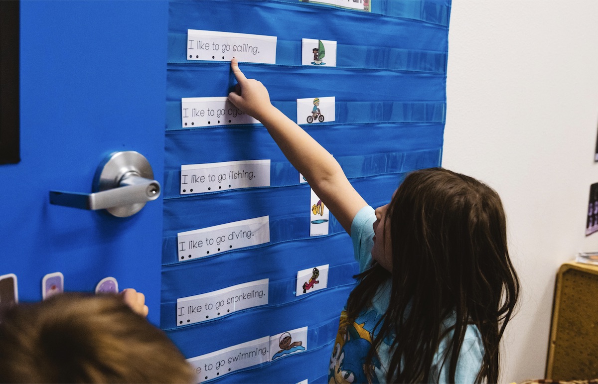 Children learning together in the classroom